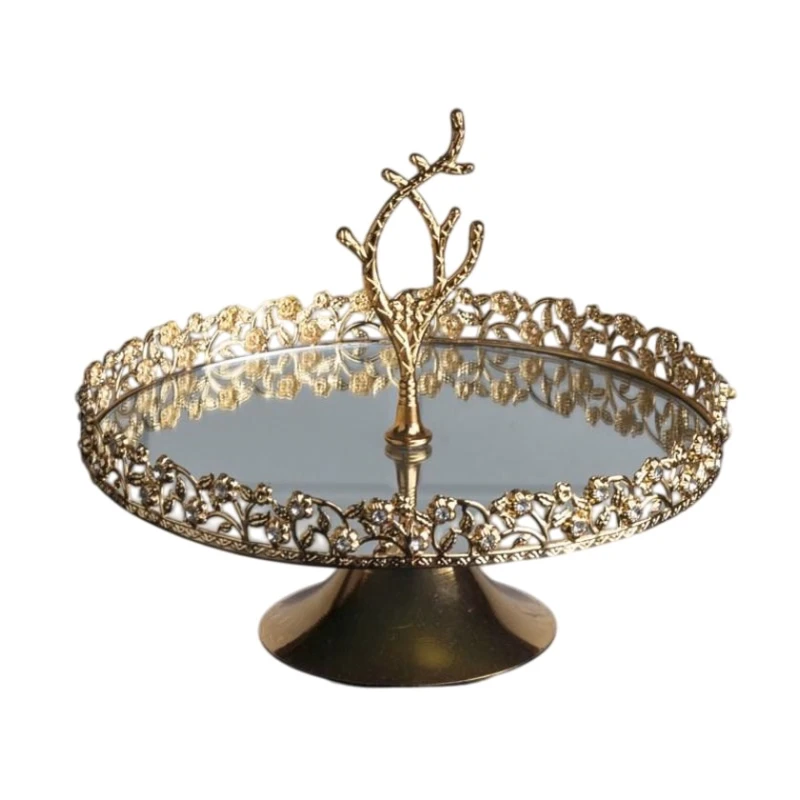 Конфетница Qab_1006, золотистая, 25 см Конфетница Qab_1006, золотистая, 25 см