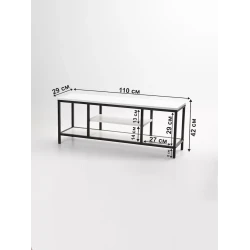 Тумба под ТВ 42x29x110 см, ЛДСП, белая Тумба под ТВ 42x29x110 см, ЛДСП, белая