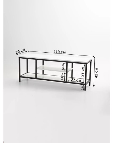TV üçün tumba 42x29x110 sm, LDSP, ağ