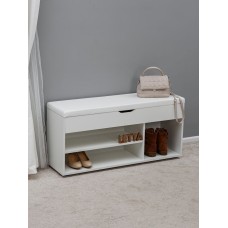 Ayaqqabı üçün tumba Letta, 105х32х51 sm, LDSP, ağ