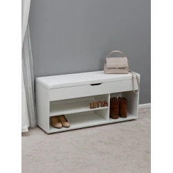 Тумба для обуви Letta, 105х32х51 см, ЛДСП, белая Тумба для обуви Letta, 105х32х51 см, ЛДСП, белая