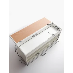 Тумба для обуви Letta, 105х32х51 см, ЛДСП, белая Тумба для обуви Letta, 105х32х51 см, ЛДСП, белая