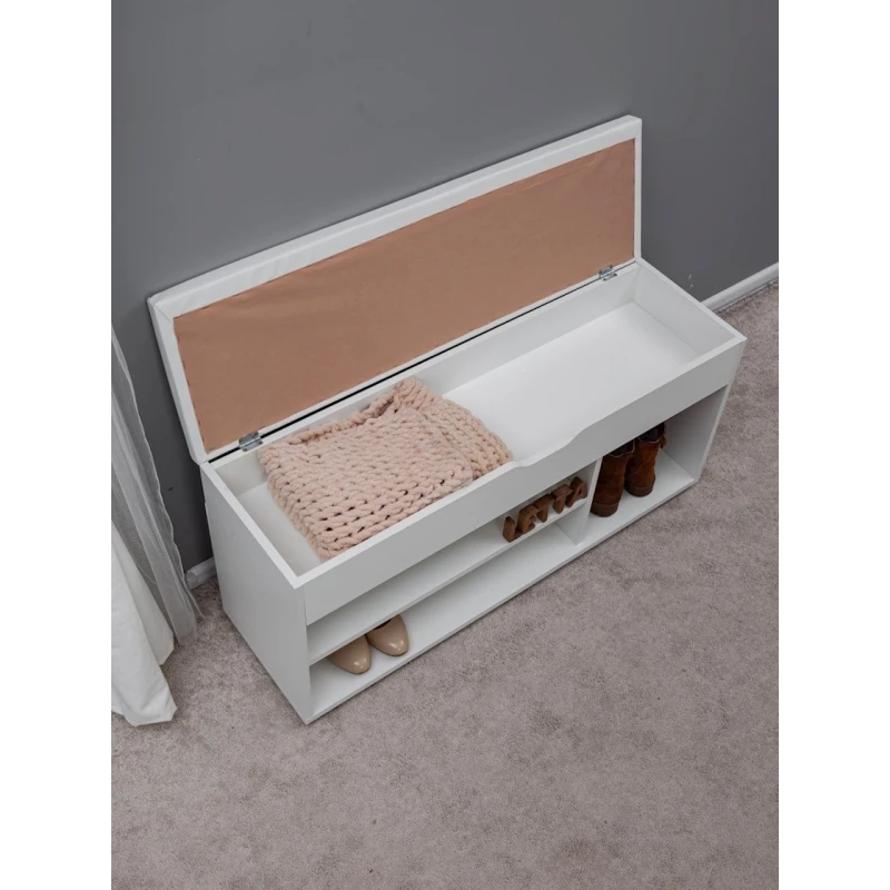 Тумба для обуви Letta, 105х32х51 см, ЛДСП, белая