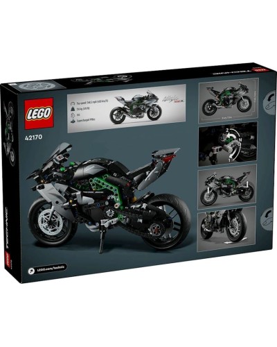 Konstruktor Lego Technic Kawasaki Ninja H2R Motorcycle 42170, 10+ yaş, 643 hissə