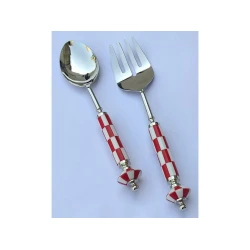 Набор для салата Porland Mackie, белый/красный, 2 предмета Набор для салата Porland Mackie, белый/красный, 2 предмета