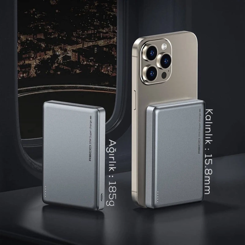 Xarici akkumulyator Recci RPB-W26 10000mAh Gold Xarici akkumulyator Recci RPB-W26 10000mAh Gold