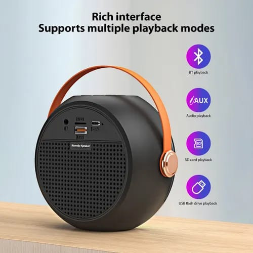 Микрофон-караоке, портативная колонка MADEL A6 black Микрофон-караоке, портативная колонка MADEL A6 black