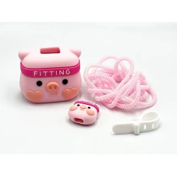 Чехол для зарядного устройства Свинья, силикон, розовый Чехол для зарядного устройства Свинья, силикон, розовый