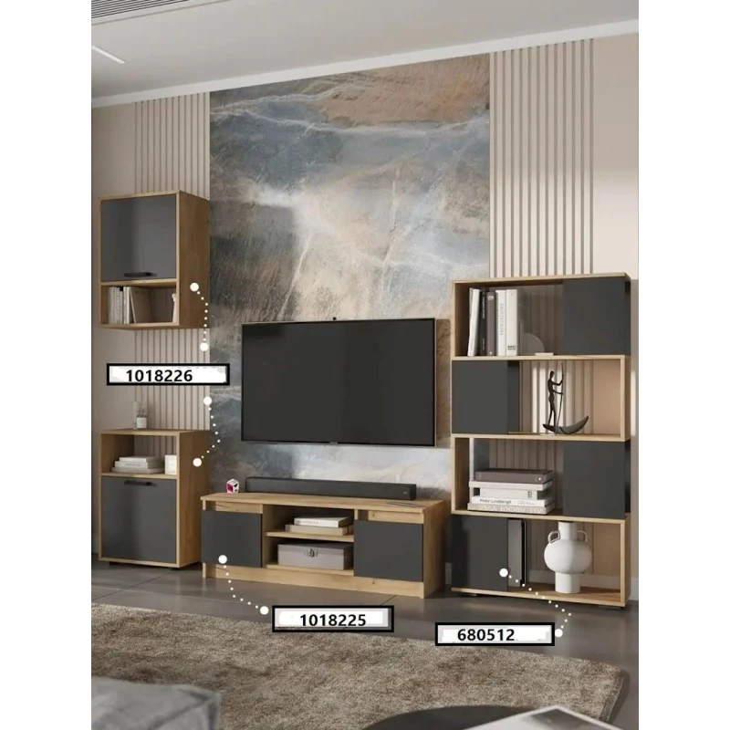 Тумба под ТВ 3563_LETNEWPicAndrZol, ЛДСП, разноцветная, 40x36x114 см