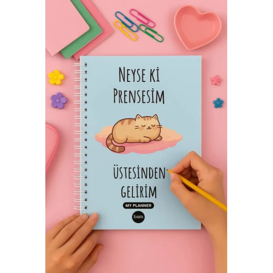 Дневник для девочек Neyseki Prensesim Üstesinden Gelirim + 4 страницы стикеров в подарок