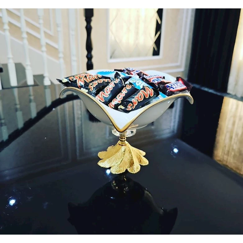 Şirniyyat qabı 0997H, 26 sm, keramika, ağ