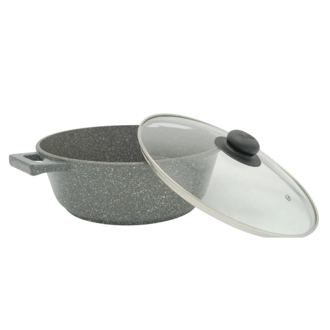 Кастрюля Vari Pietra GR88026/11, алюминий, серая, 26 см Кастрюля Vari Pietra GR88026/11, алюминий, серая, 26 см