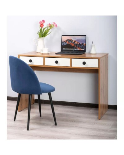 Yazı masası Neoletta, LDSP, 75х50х110 sm, siyirmələrlə, qəhvəyi/ağ