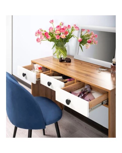 Yazı masası Neoletta, LDSP, 75х50х110 sm, siyirmələrlə, qəhvəyi/ağ