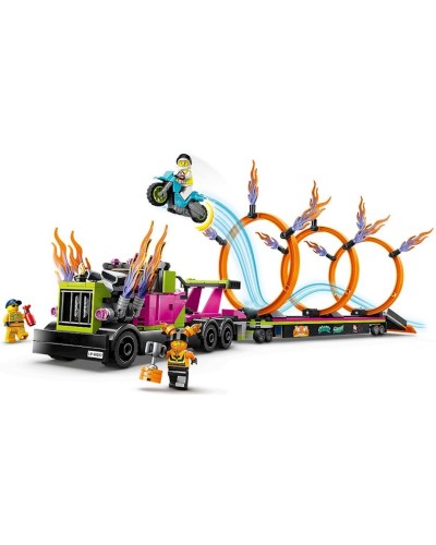 Konstruktor LEGO City Stuntz Stunt Truck & Ring of Fire Challenge 60357, 6+ yaş, 479 hissə