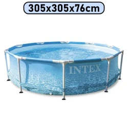 Бассейн Intex 4485TX28206, каркасный, круглый, синий, 305x305x76 см, объем 4485 л