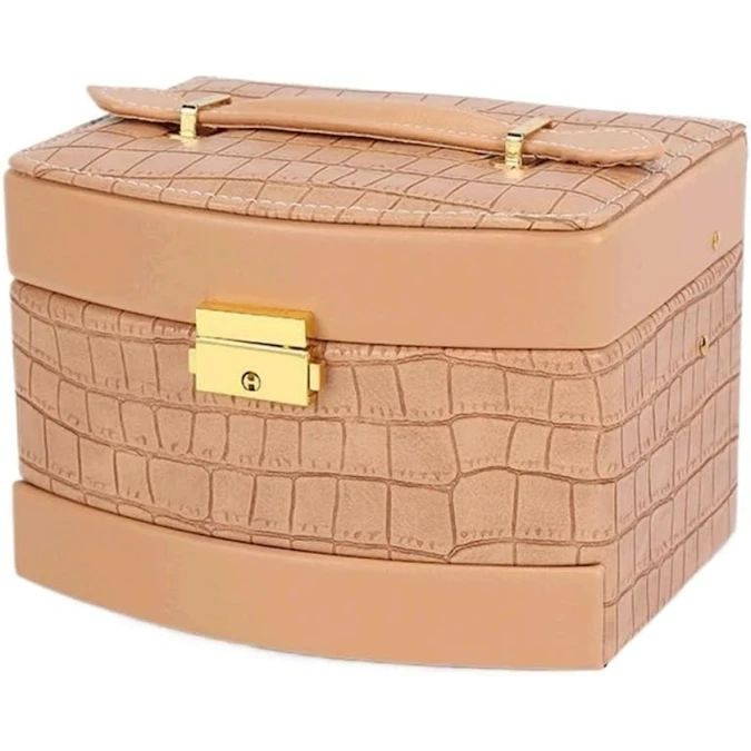 Органайзер для украшений mucru_103, коричневый, 18x14x12.5 см