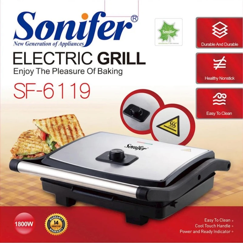Электрический гриль Sonifer SF-6119 Электрический гриль Sonifer SF-6119