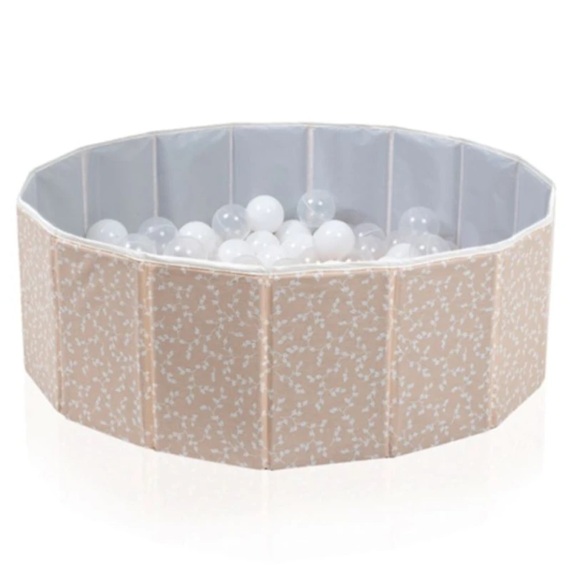 Детский сухой бассейн BabyJem, 83х30 см, 12+ месяцев, бежевый c шариками 100 шт Детский сухой бассейн BabyJem, 83х30 см, 12+ месяцев, бежевый c шариками 100 шт