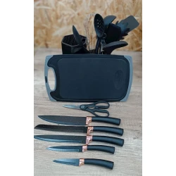 Набор кухонных принадлежностей Sahara SHA-00001514, силикон, черный