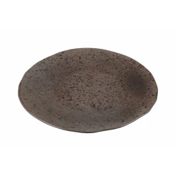 Тарелка Porland Stoneware 04SWA000041, керамогранит, коричневая, 28 см