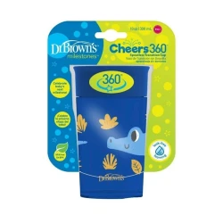 Чашка-поильник с крышкой Dr.Brown's Cheers 360 Blue, 300 мл, 9 мес+. Чашка-поильник с крышкой Dr.Brown's Cheers 360 Blue, 300 мл, 9 мес+.