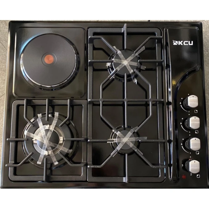 Kombine olunmuş qaz plitəsi Okçu qara Kombine olunmuş qaz plitəsi Okçu qara