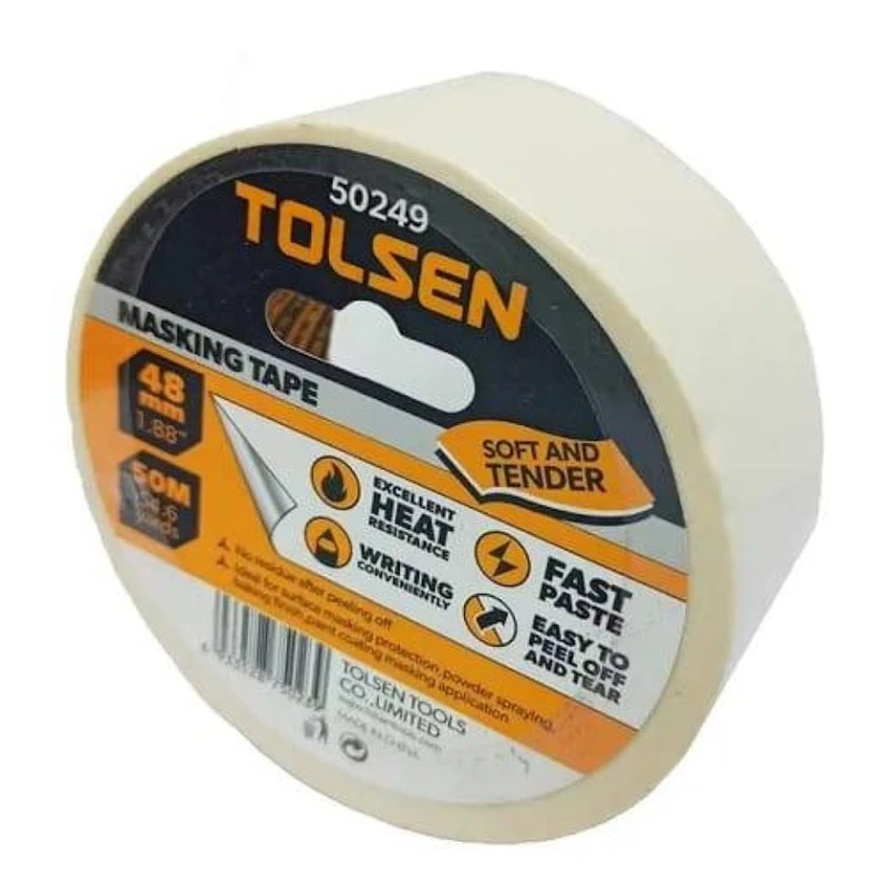 Односторонняя клейкая лента Tolsen 50249, 48 мм х 50 м, белый Односторонняя клейкая лента Tolsen 50249, 48 мм х 50 м, белый