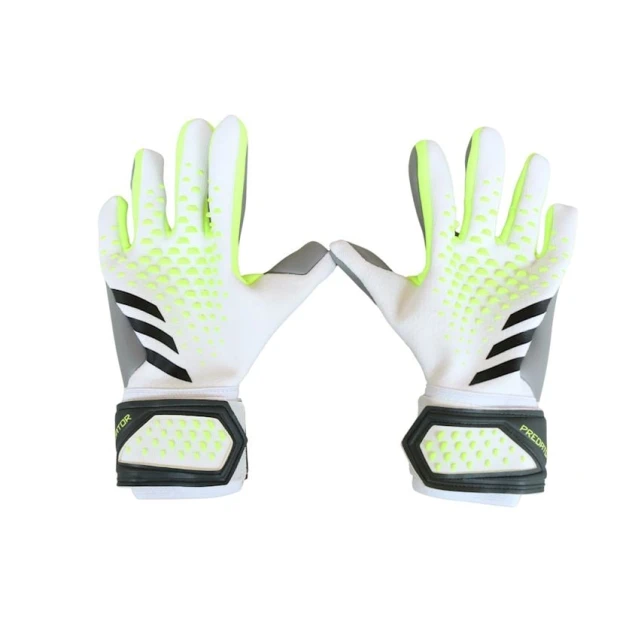Вратарские перчатки Adidas 2078, размер 8, белый/зеленый