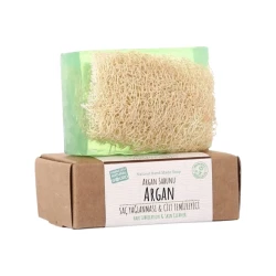 Туалетное мыло Dionesse ручной работы 100%-ное аргановое из натурального тыквенного волокна