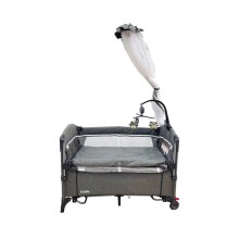 Manej-çarpayı Kidilo P02, boz, 100х70х78 sm
