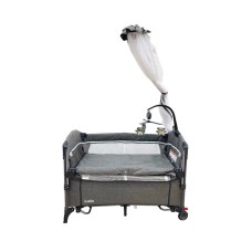 Manej-çarpayı Kidilo P02, boz, 100х70х78 sm