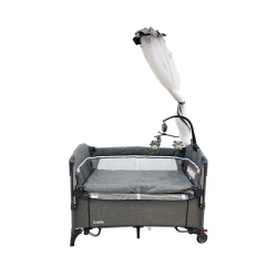 Manej-çarpayı Kidilo P02, boz, 100х70х78 sm Manej-çarpayı Kidilo P02, boz, 100х70х78 sm