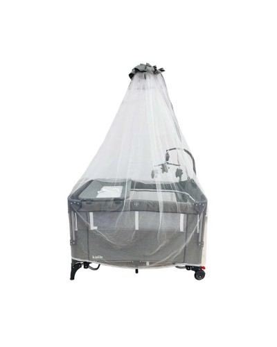 Manej-çarpayı Kidilo P02, boz, 100х70х78 sm