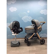 Uşaq arabası 3in1 Belecoo X-1D3, boz