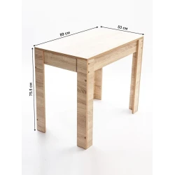 Стол обеденный Letta, ЛДСП, бежевый, 75.5х53х89 см