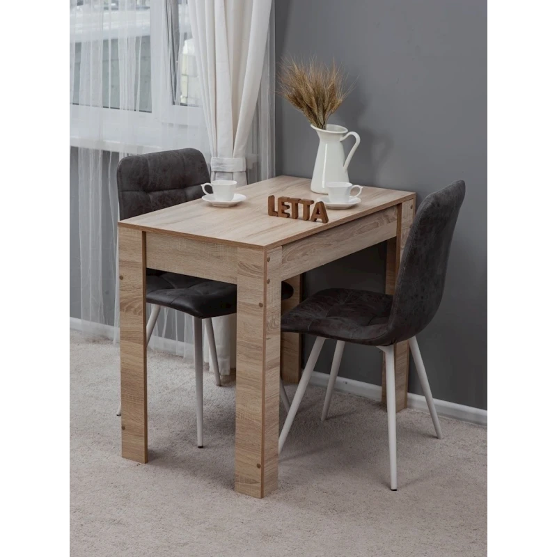 Стол обеденный Letta, ЛДСП, бежевый, 75.5х53х89 см Стол обеденный Letta, ЛДСП, бежевый, 75.5х53х89 см