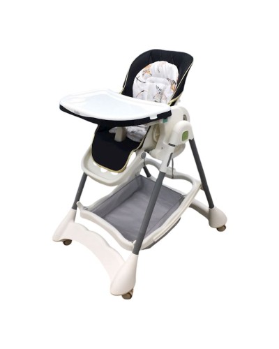 Uşaq yedizdirmə oturacağı Kidilo TB-02153BW, ağ/qara, 6+ ay