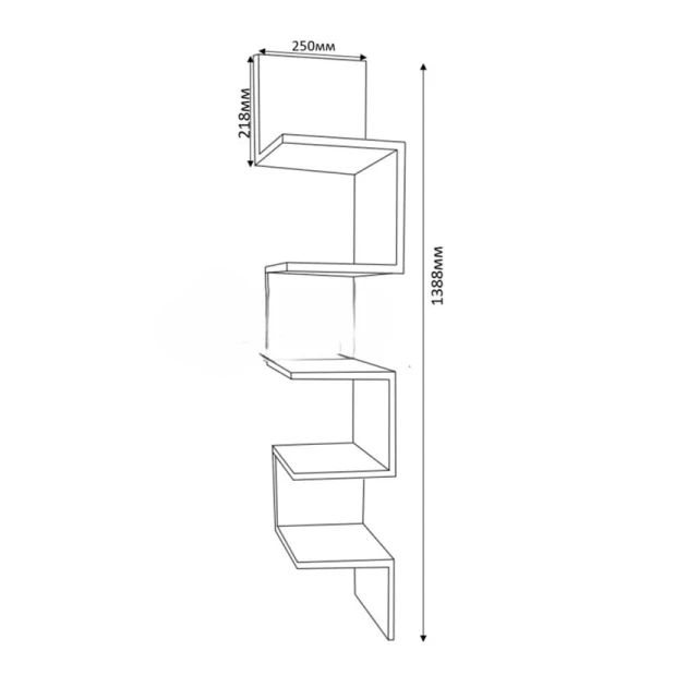 Полка настенная Art Mebel 68, ламинат, 138х25х25 см, бежевая Полка настенная Art Mebel 68, ламинат, 138х25х25 см, бежевая
