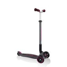Samokat-kikbord Globber Master Prime, uşaqlar üçün, 3 yaşdan, maksimal çəki 50 kq, qara/çəhrayı