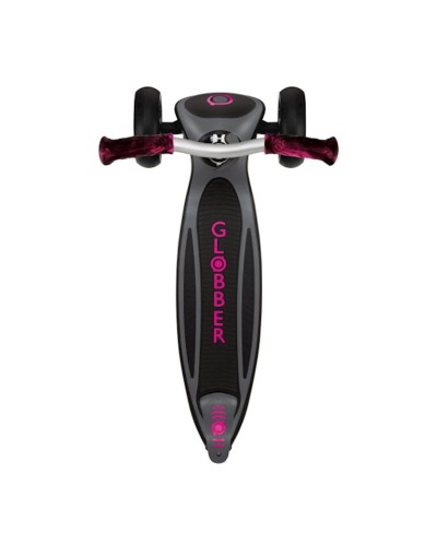 Samokat-kikbord Globber Master Prime, uşaqlar üçün, 3 yaşdan, maksimal çəki 50 kq, qara/çəhrayı