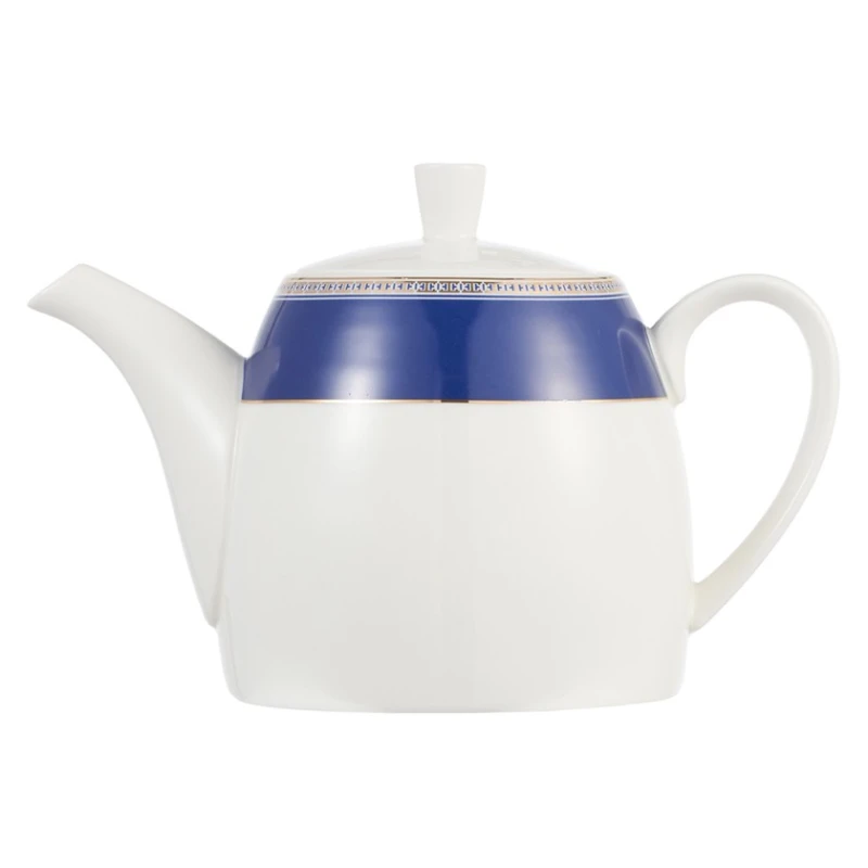 Dəmləmə çaydanı Gipfel Orpheus 51556, farfor, ağ/göy, 1200 ml