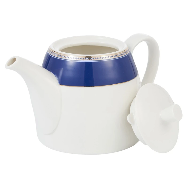 Dəmləmə çaydanı Gipfel Orpheus 51556, farfor, ağ/göy, 1200 ml