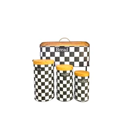 Набор хлебниц HomeStore BA13, 30x19/20.5x11/17.5x9/14.5x8 см, 4 предметов, белый/черный Набор хлебниц HomeStore BA13, 30x19/20.5x11/17.5x9/14.5x8 см, 4 предметов, белый/черный