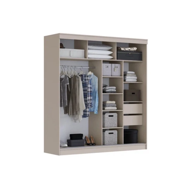 Шкаф Art Mebel Art-180-48, бежевый, 220х180х60 см