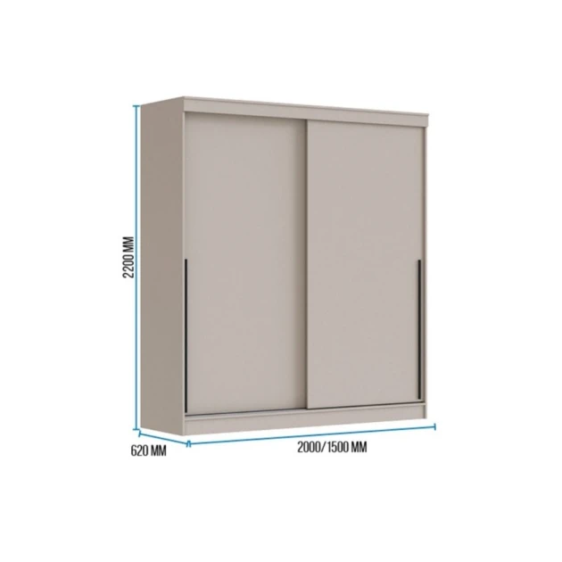 Шкаф Art Mebel Art-180-48, бежевый, 220х180х60 см