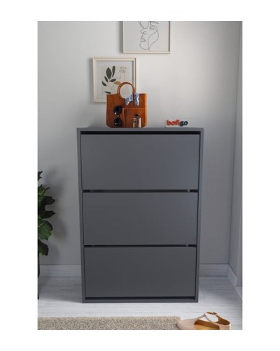 Tumba ayaqqabı üçün Art Mebel, LDSP, antrasit, 30x70x80 sm