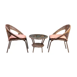 Комплект садовой мебели 6662/A, 3 предмета, коричневый Комплект садовой мебели 6662/A, 3 предмета, коричневый