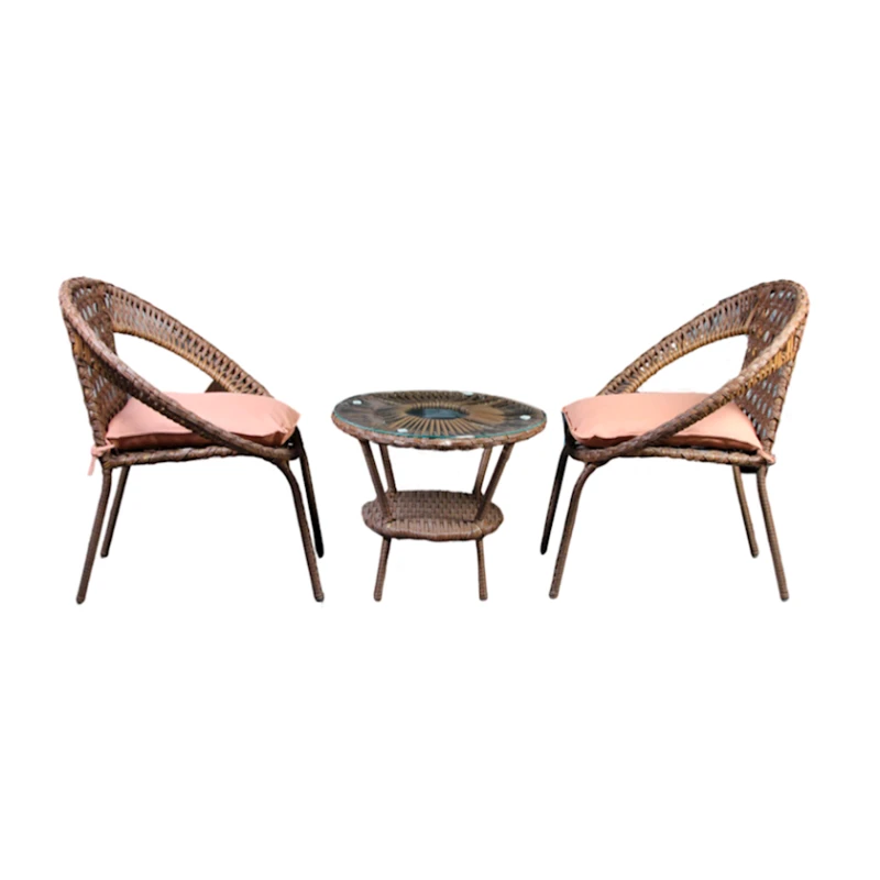 Комплект садовой мебели 6662/A, 3 предмета, коричневый Комплект садовой мебели 6662/A, 3 предмета, коричневый