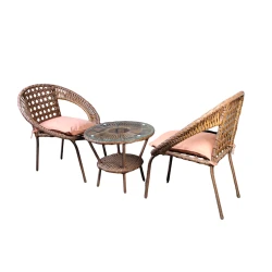 Комплект садовой мебели 6662/A, 3 предмета, коричневый Комплект садовой мебели 6662/A, 3 предмета, коричневый